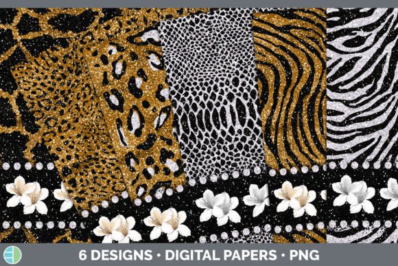 Animal Print Backgrounds: Bold Florals for Digital Crafters