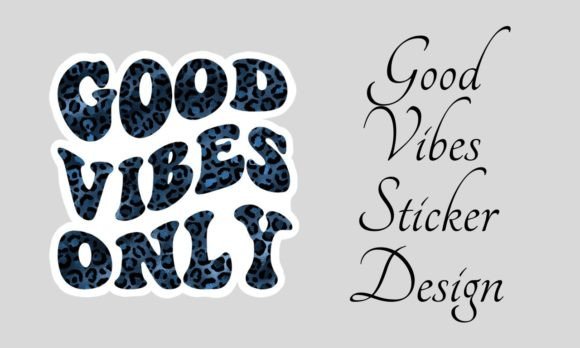 Blue Leopard Animal Print GVO Sticker: Bold & Vibrant Design