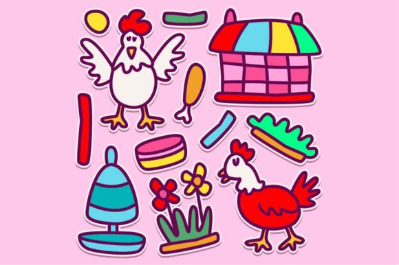 Cartoon Animal Doodle Sticker Design: A Playful Asset for Modern Brands