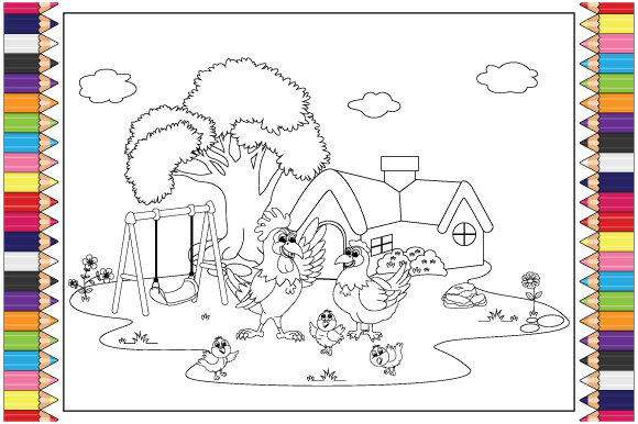 Coloring Animal and House for Kids: Playful Creativity