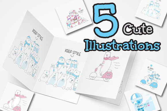 Cute Set Collection Animal Illustrations: Your Go-To Design Asset