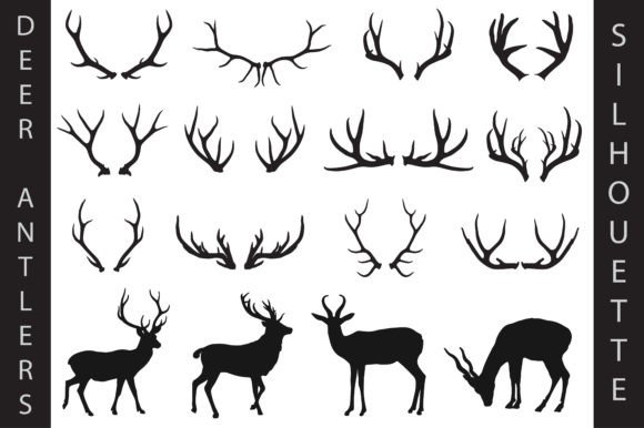 Deer Antlers Forest Animal Silhouette: Nature-Inspired Design