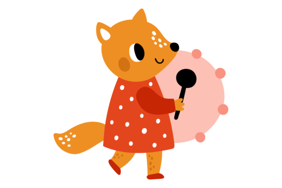 Girl Fox Play Drums: The Playful Creative Font