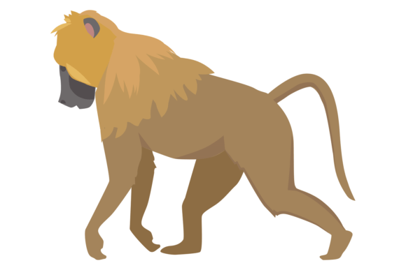 Jungle Animal Wild Primate: The Monkey Color Icon in Design