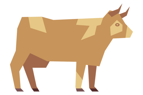 Modern Farm Aesthetic: Using the Polygonal Brown Cow Icon