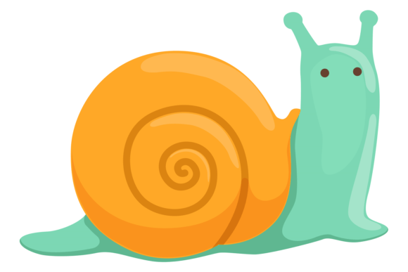 Snail Icon Cartoon Animal: The Funny Slug C Creative Asset