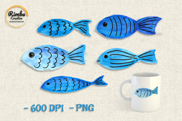 Unleash Creativity with Fish Watercolor Clipart Doodle Animal